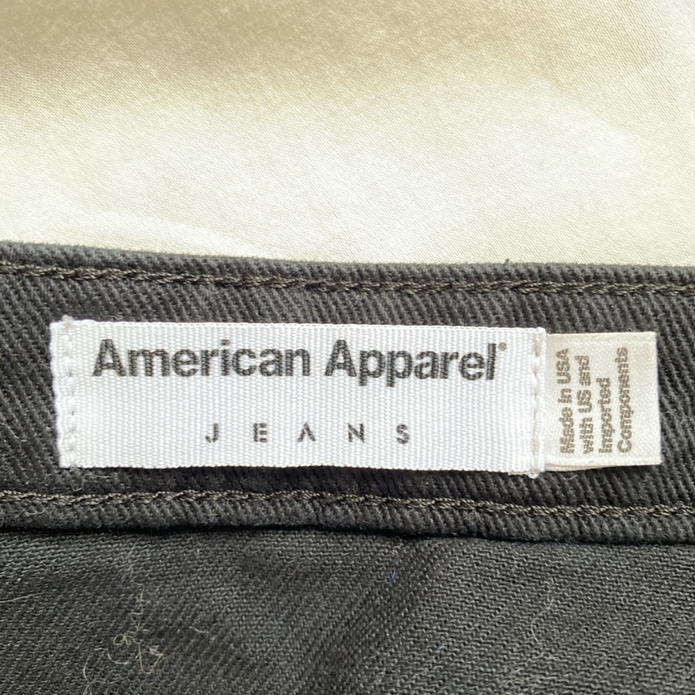 American Apparel Black Denim Mini Skirt - Picture 4 of 4